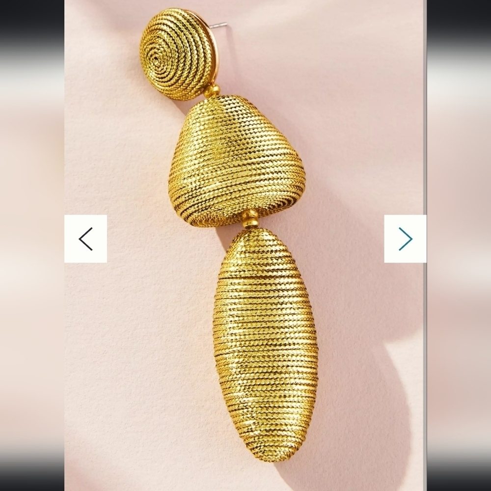 BaubleBar, Raquel Earrings, Gold -NEW! - Picture 4 of 8